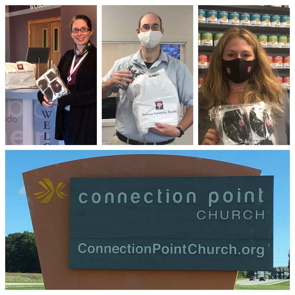 IU Health Arnett donating masks to Connection Point Church