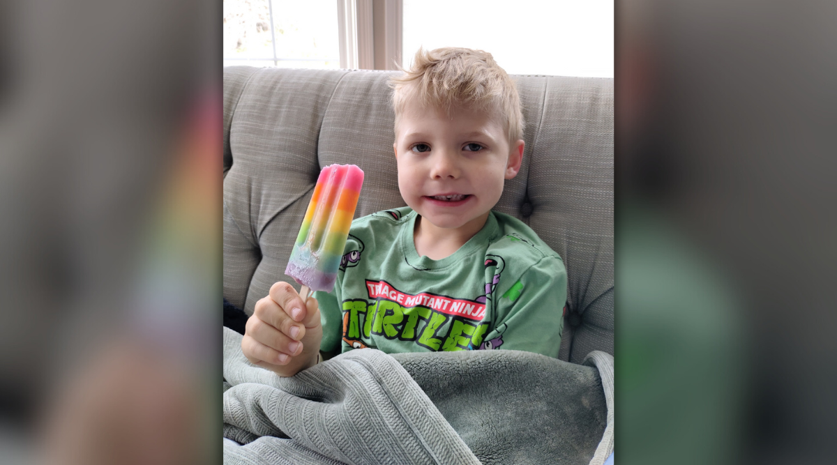 boy with popsicle