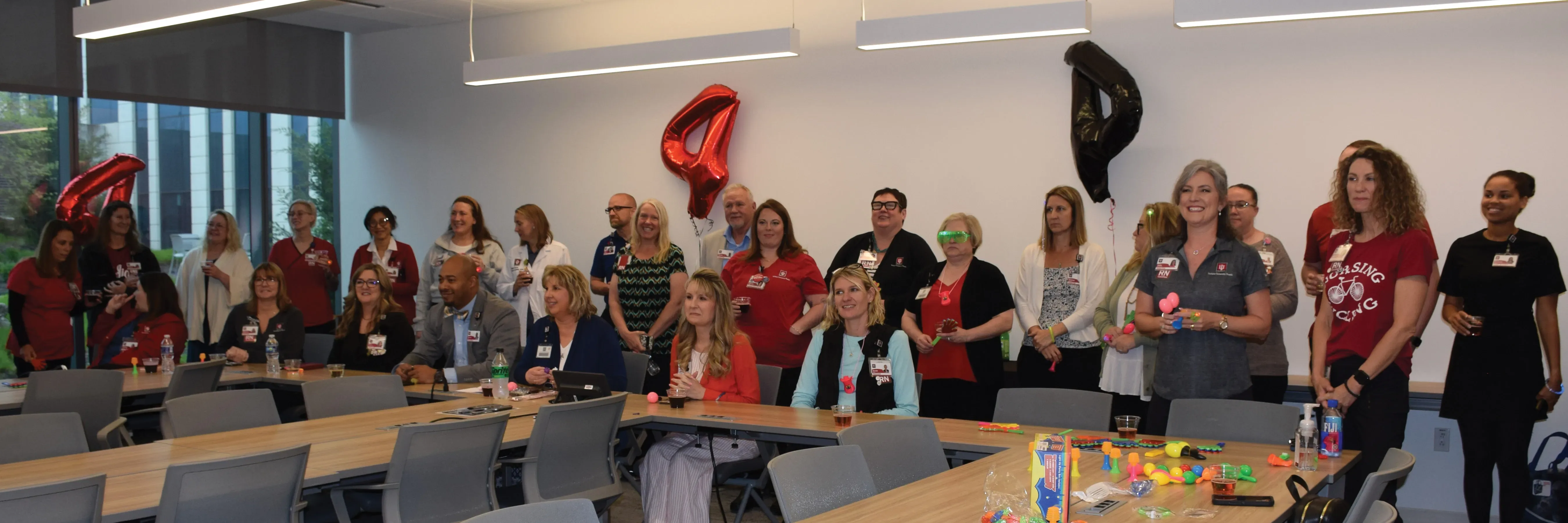 IU Health Bloomington celebrates the first two recipients of the Dr. R. Kent Moseman Memorial Scholarship, Giada Marchionne and Gavin Kocher.