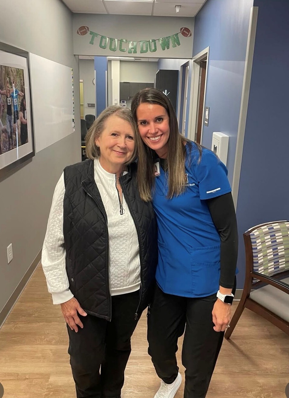 Tipton patient with occupational therapist