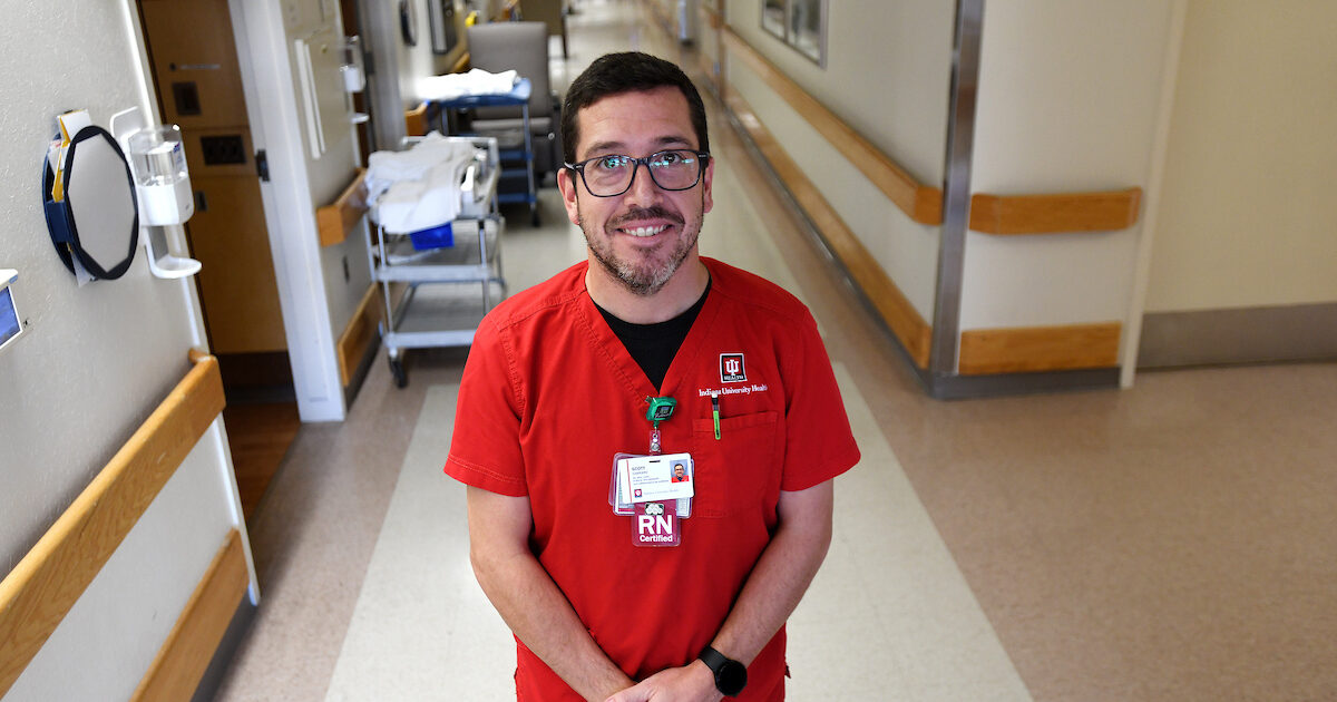 He moved from the operations team to bedside nursing | IU Health