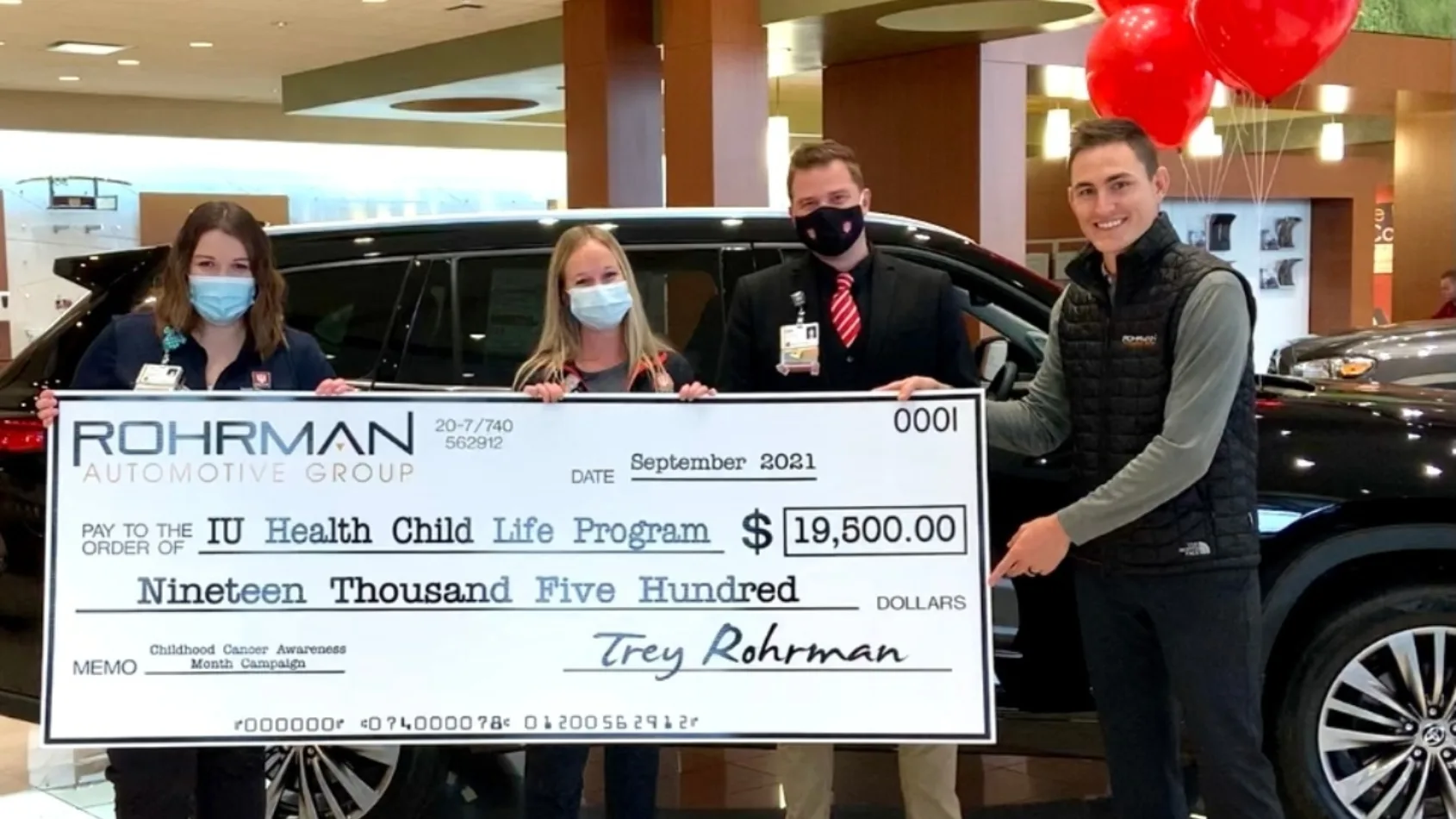 IU Health Arnett Hospital gifted nearly $20,000 from Rohrman Automotive Group