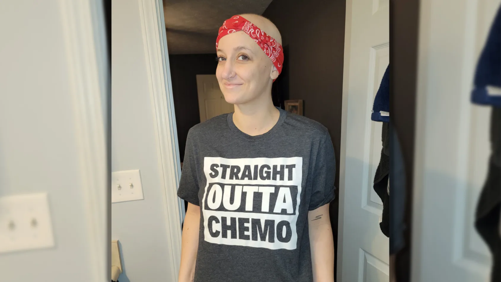 She was hospitalized for a month and now gives back to others