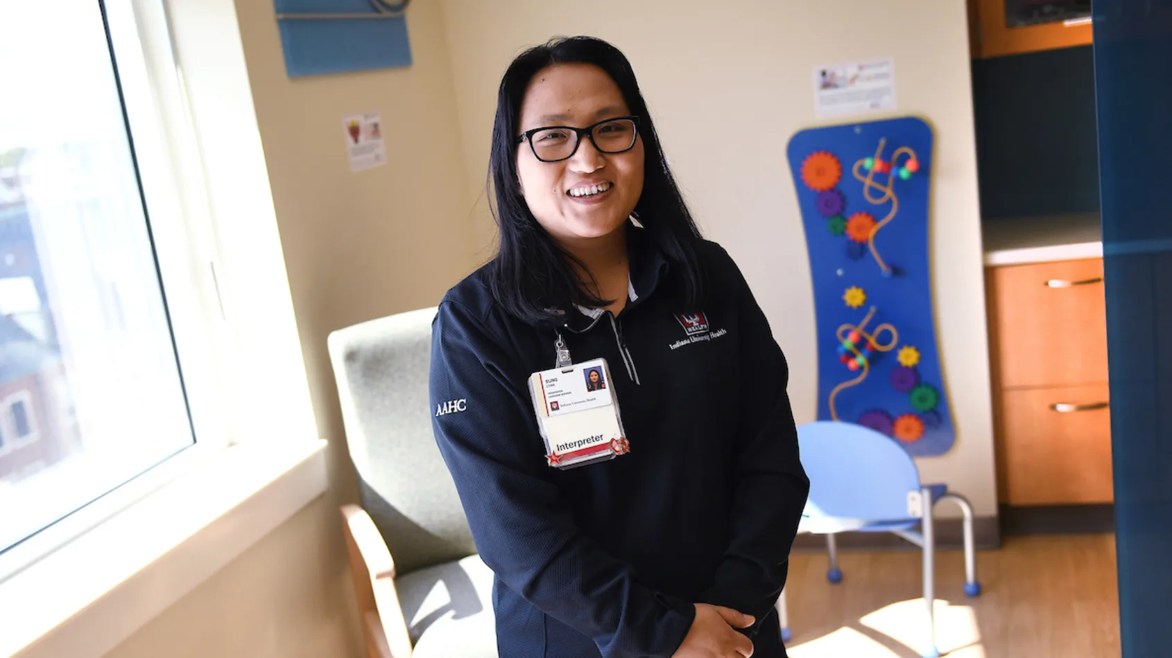 Burmese interpreter starts with a smile