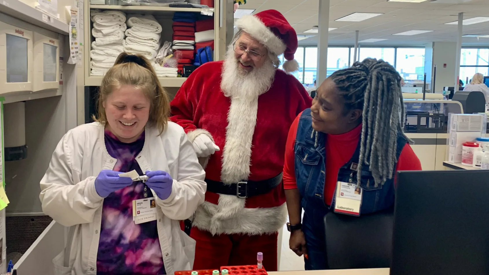 Twinkle in the eye, touch of the nose, police officer is ‘Santa Snow’