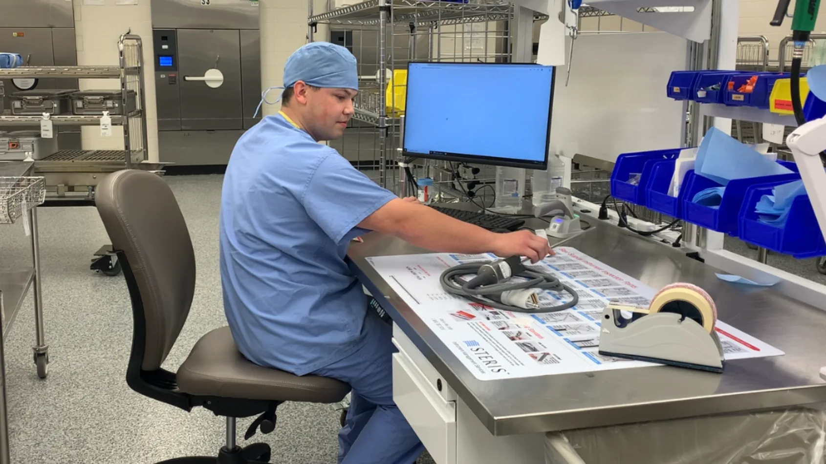 Central supply team member trains to become surgical technician