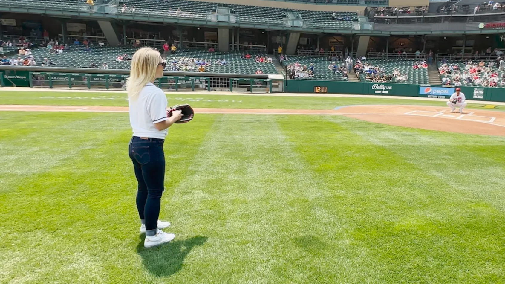 Trauma survivor throws ceremonial first pitch at Indianapolis Indians game