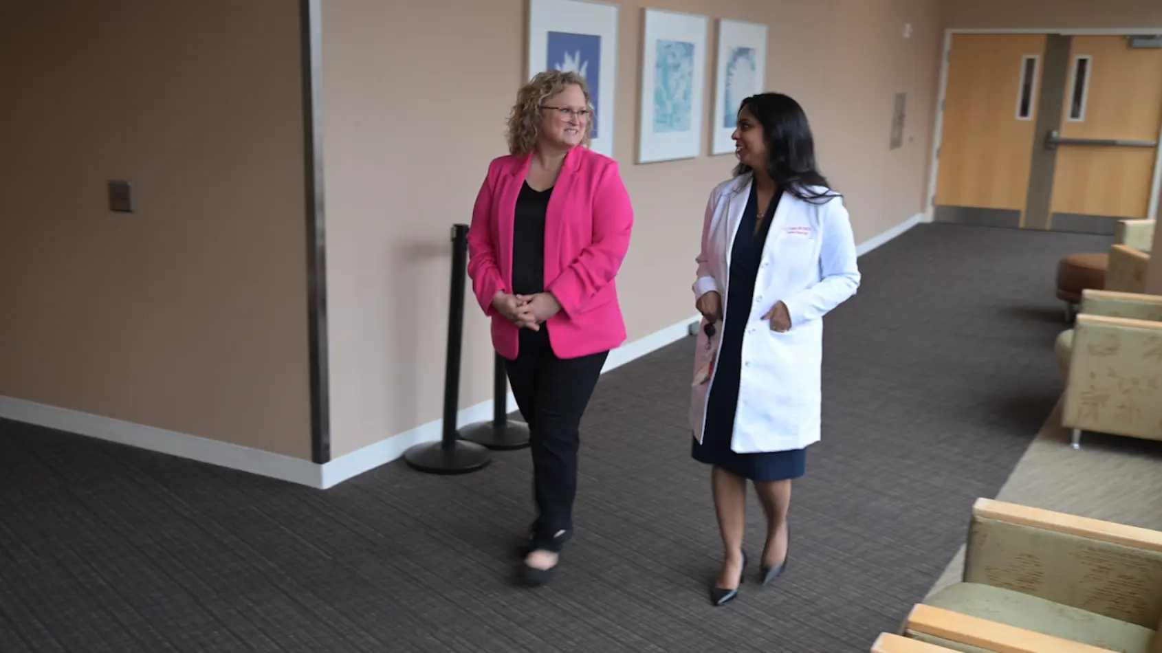 Patient holds cardio-oncology doctor close to her heart