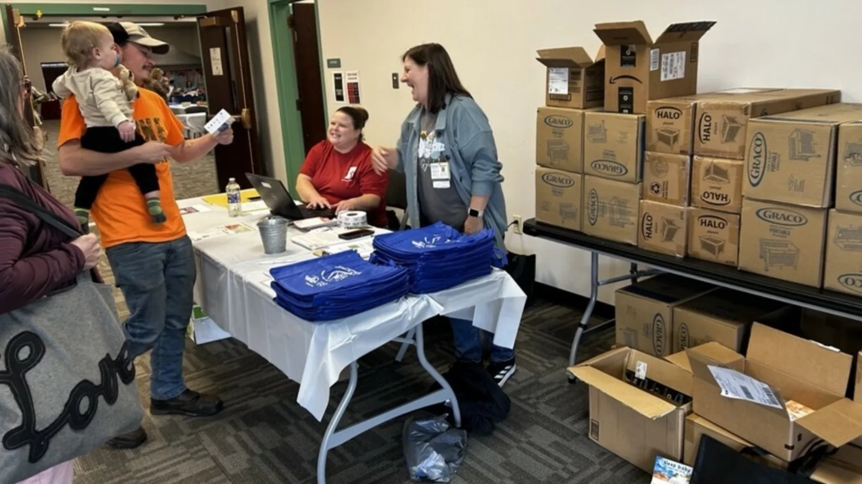 Local grant supplies over 100 new parents with car seats and Pack 'N Plays