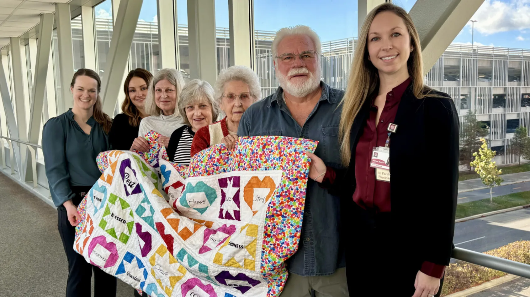 Quilted comfort connects family to cancer caregivers