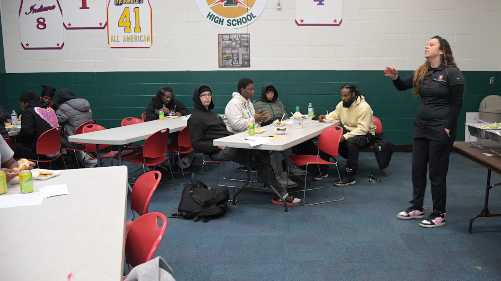 Psychologist delivers resiliency training to Arsenal Tech football team
