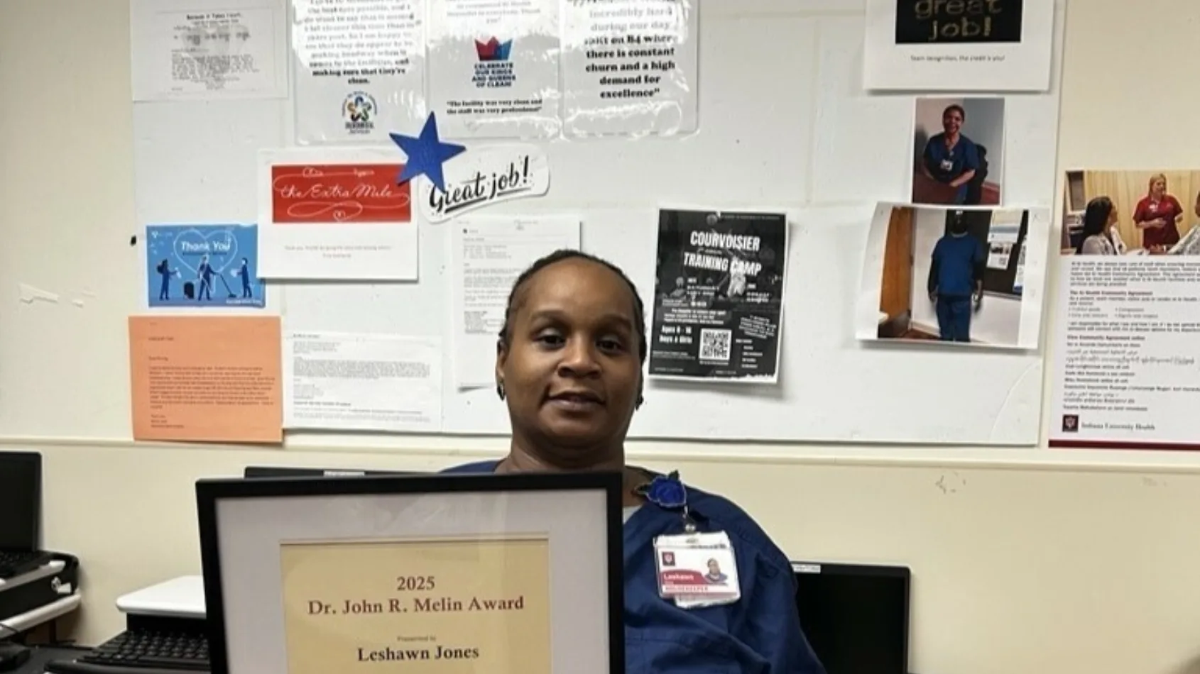 Lashawn Jones is honored as the 2025 Dr. John R. Melin Award recipient