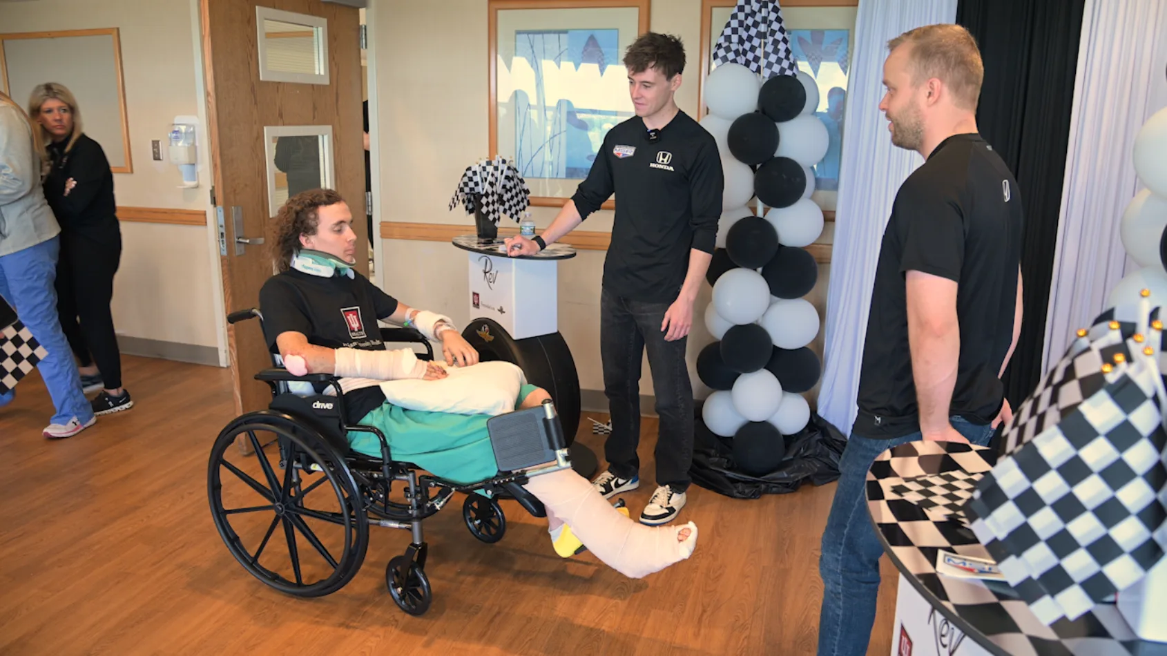 Marcus Armstrong, Felix Rosenqvist surprise trauma patients