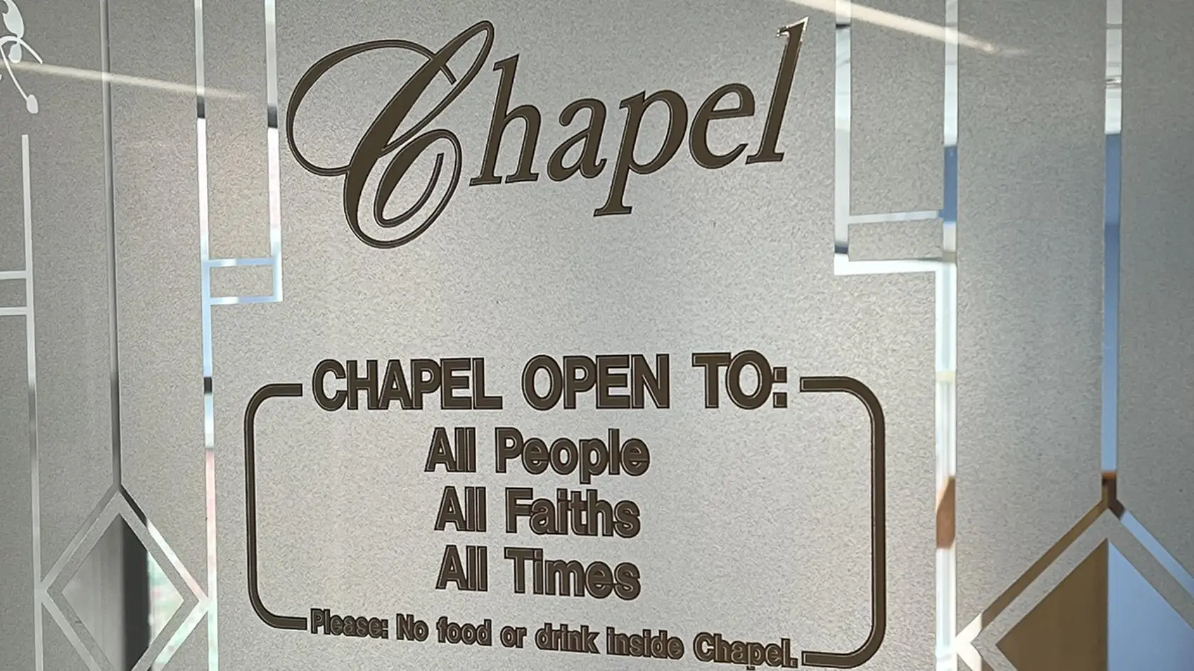 A new chapel for reflection, prayer, and comfort