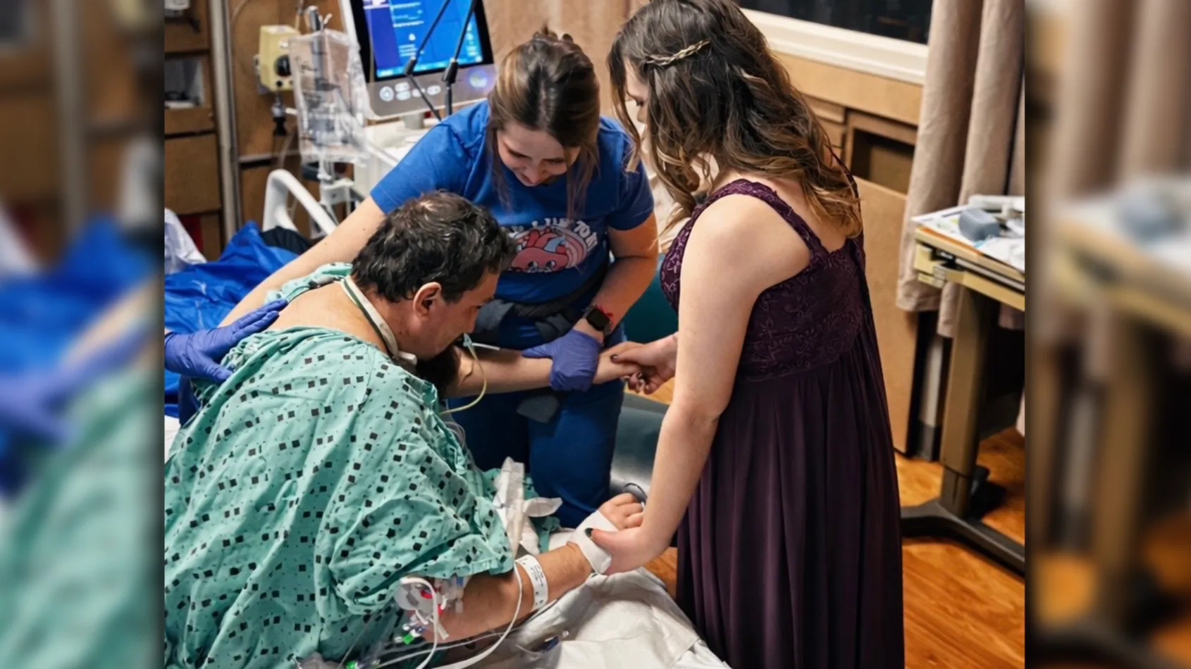 Prom prelude brightens dad’s hospital stay
