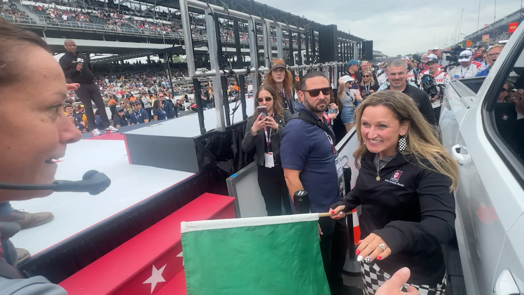IU Health patient delivers ceremonial green flag to Indy 500 start line