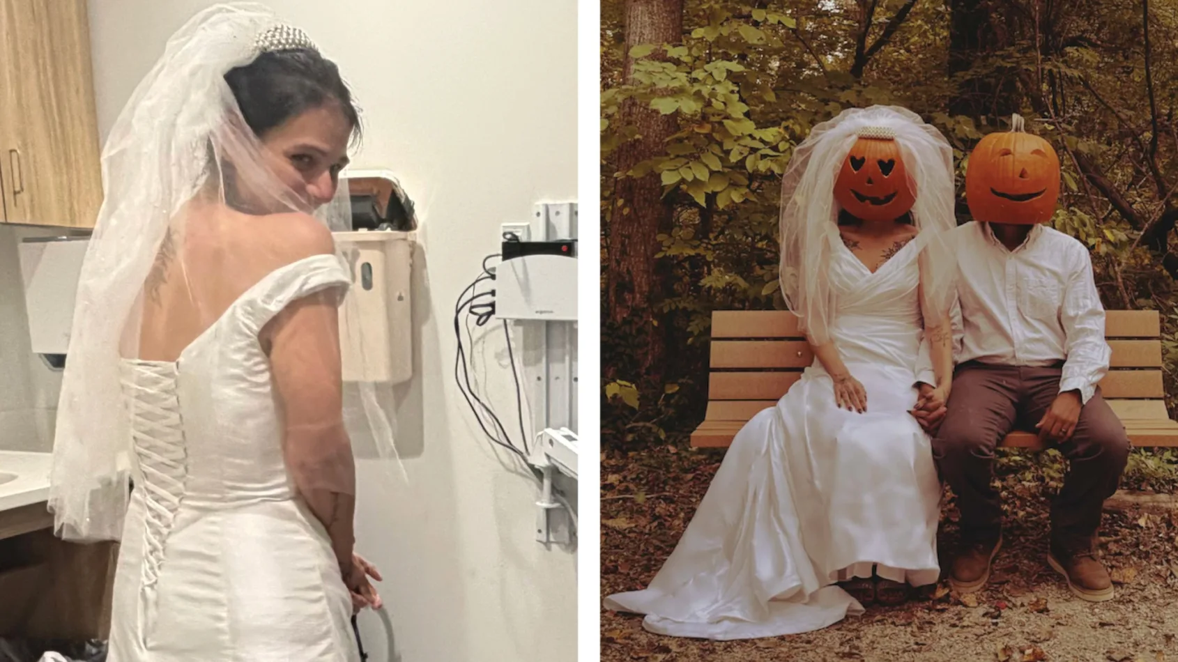 Wedding dress 2 pics