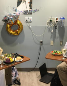 Cancer infusion center is backdrop for high school sweetheart’s 35th anniversary