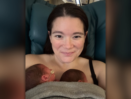 Lactation team helps dedicated mom and premature twins through breastfeeding journey