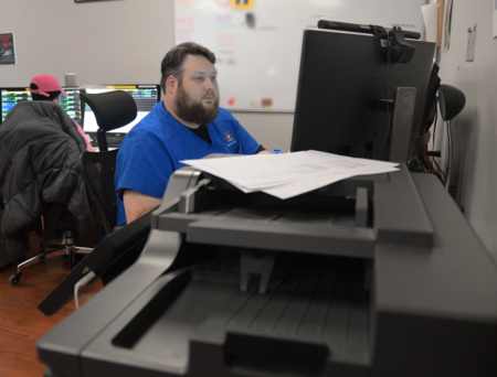 Telemetry team monitors hundreds of patient heart beats remotely