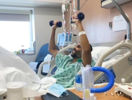 Accident victim grateful to be standing on his own two feet