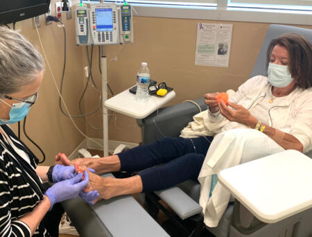 Small ball offers big relief for infusion patients