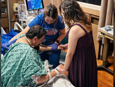 Prom prelude brightens dad’s hospital stay