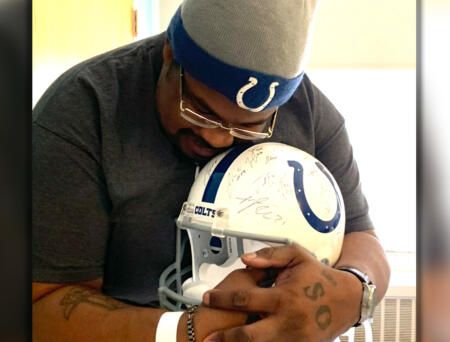 Colts help tackle the blues for this super fan