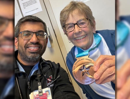 Patient is transplant athlete medal winner