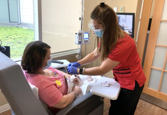 Breast cancer patient found lump two weeks before mammogram