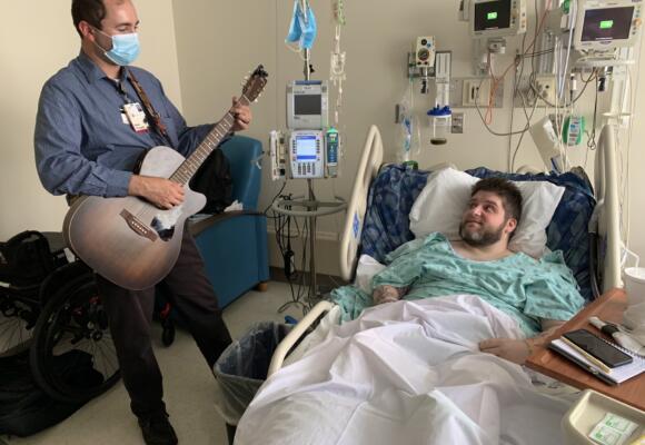 From Riley to University Hospital – Patient relies on music therapy