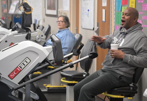 Cardiac rehab group works out together, even after graduation