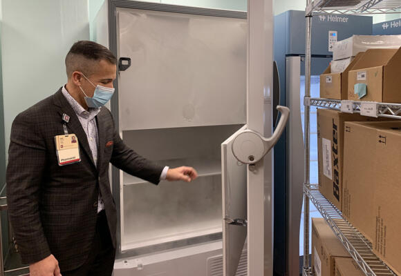COVID-19 vaccine: Freezers ready to store; Staff ready to administer first doses