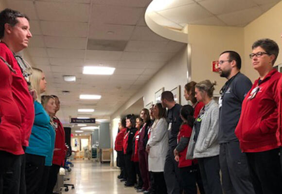 Patient, organ donor is honored by caregivers