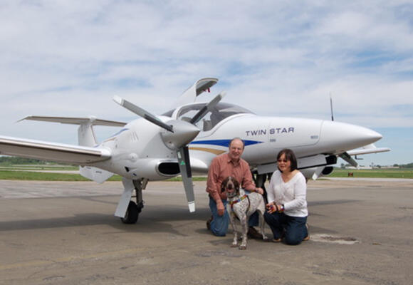 Doctor flies for a cause that has paws