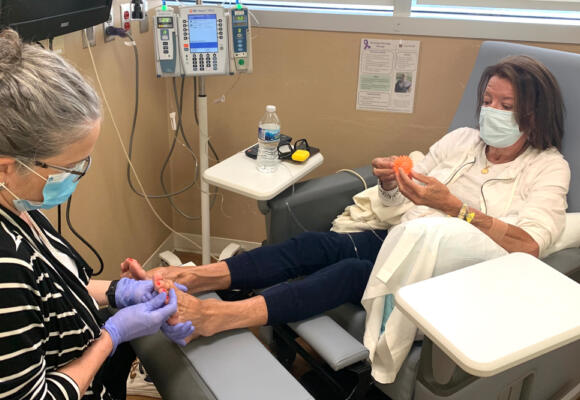Small ball offers big relief for infusion patients