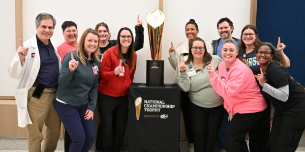 Hoosiers in the halls at IU Health Bloomington image.