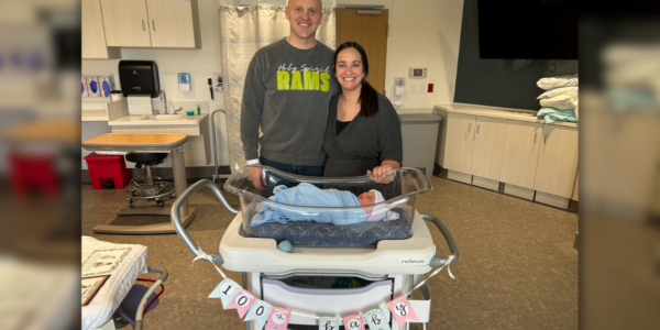 IU Health Fishers welcomes 100th baby image.