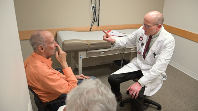 Focused ultrasound steadies hand of essential tremor/Parkinson's patient image.