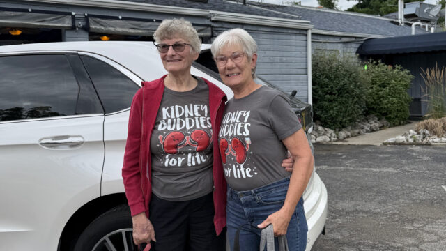 Two strangers connect through kidney transplant image.