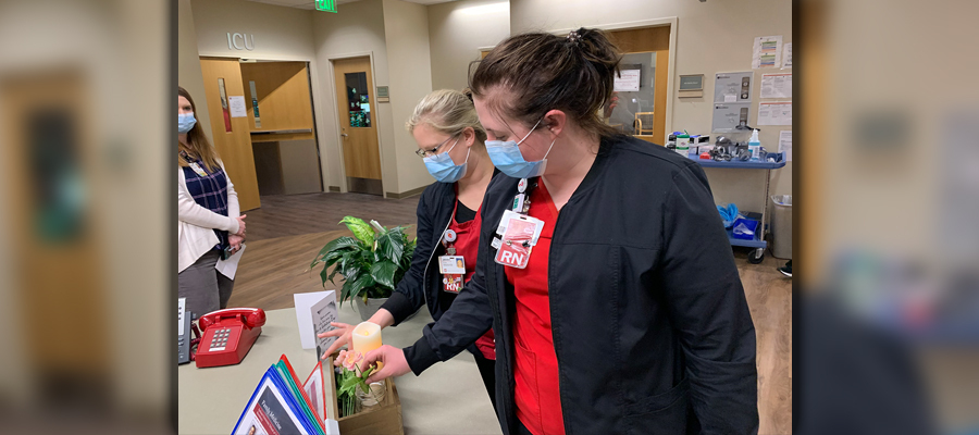 Progressive Care Unit staff gather to reflect and remember