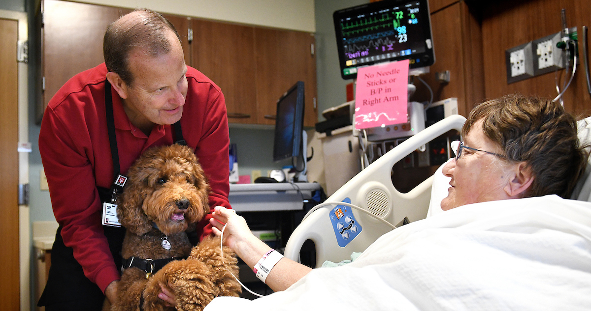Quigley with patient