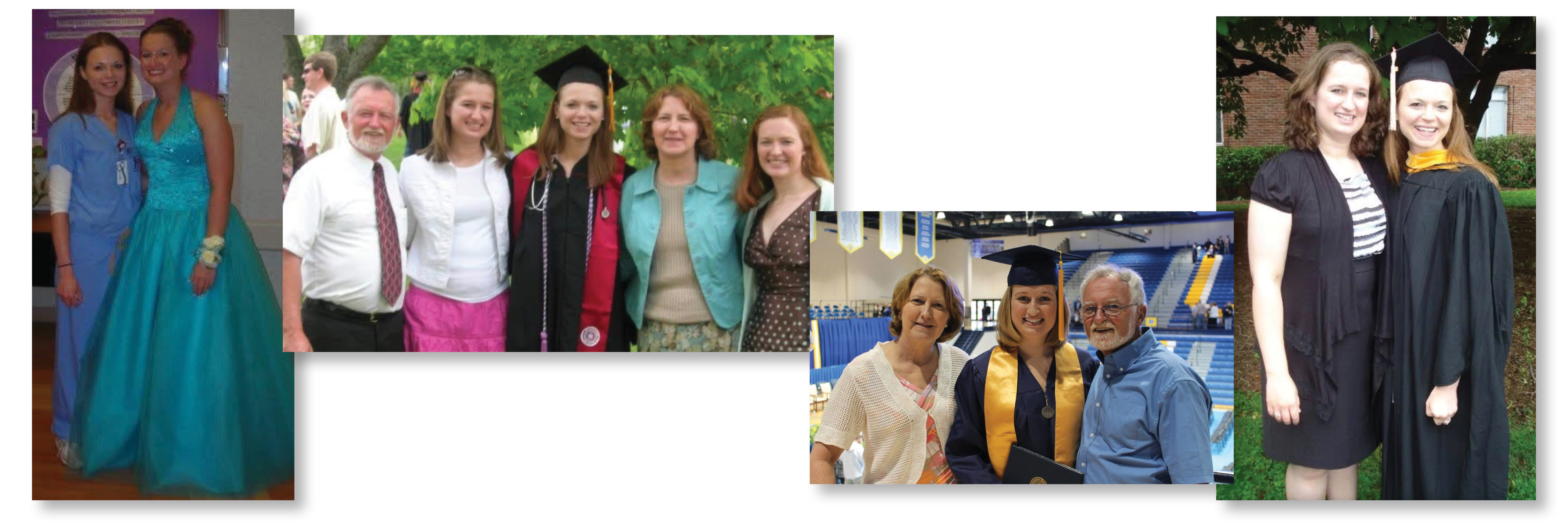 Kimberly Riggins, CNM, and Rachel O'Connor, NP, throughout the years with their family