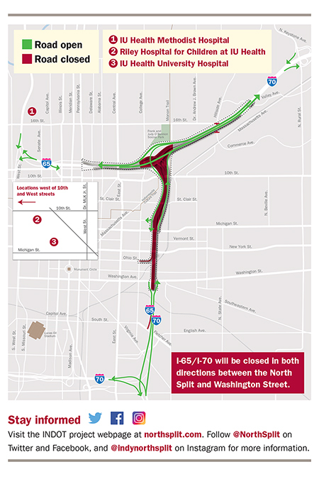 North Split construction map